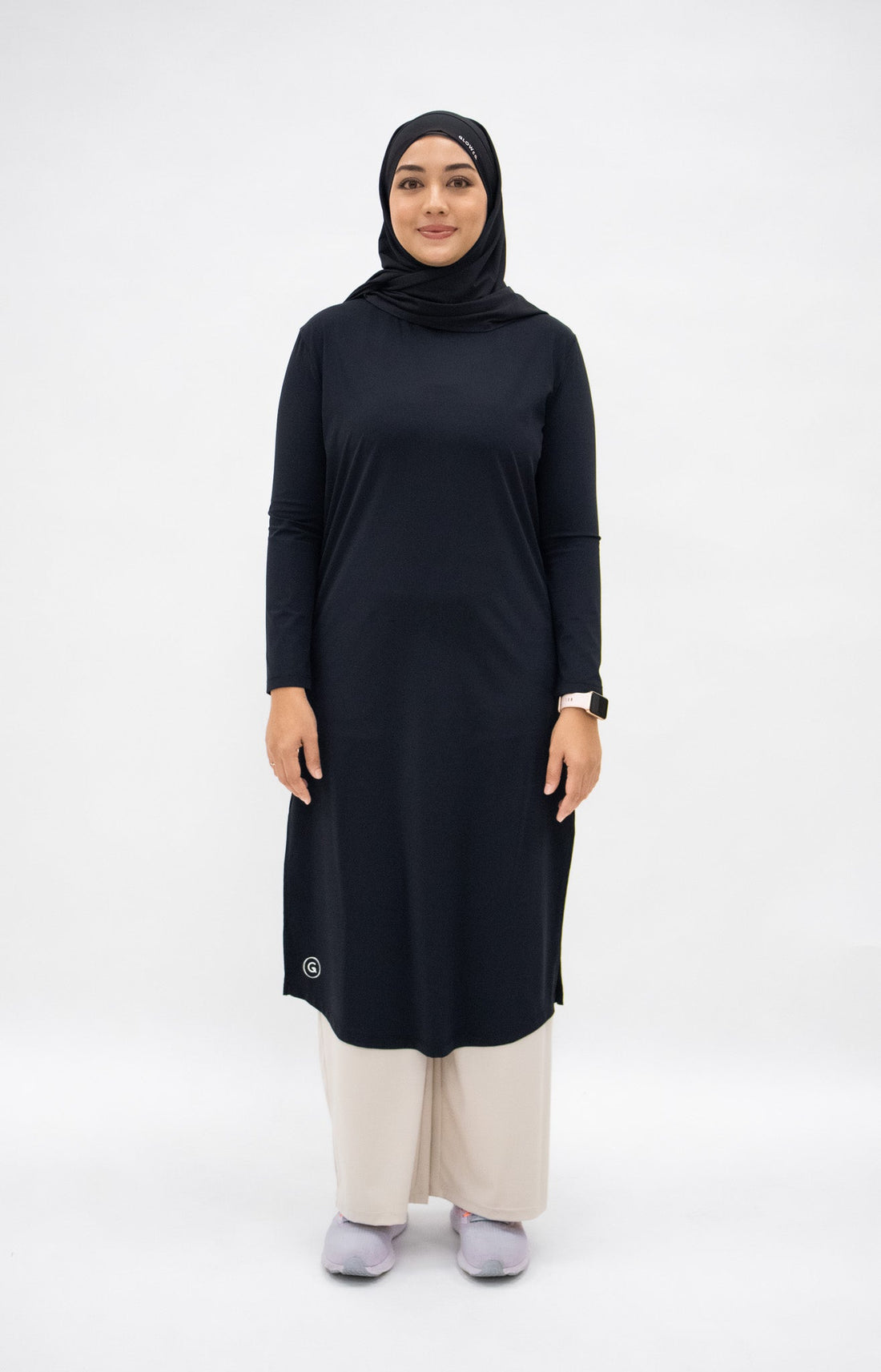 Tops GLOWco Exclusive Ultra Light Active Long Tunic in Kohl