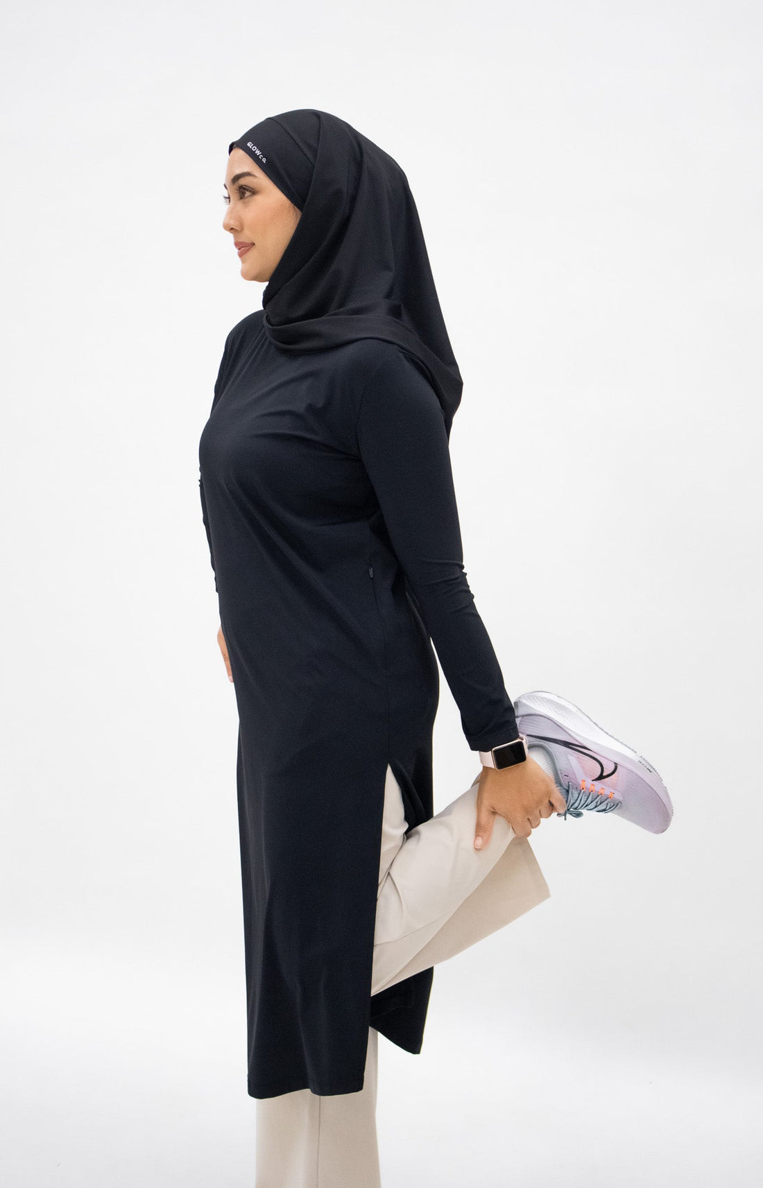 Tops GLOWco Exclusive Ultra Light Active Long Tunic in Kohl