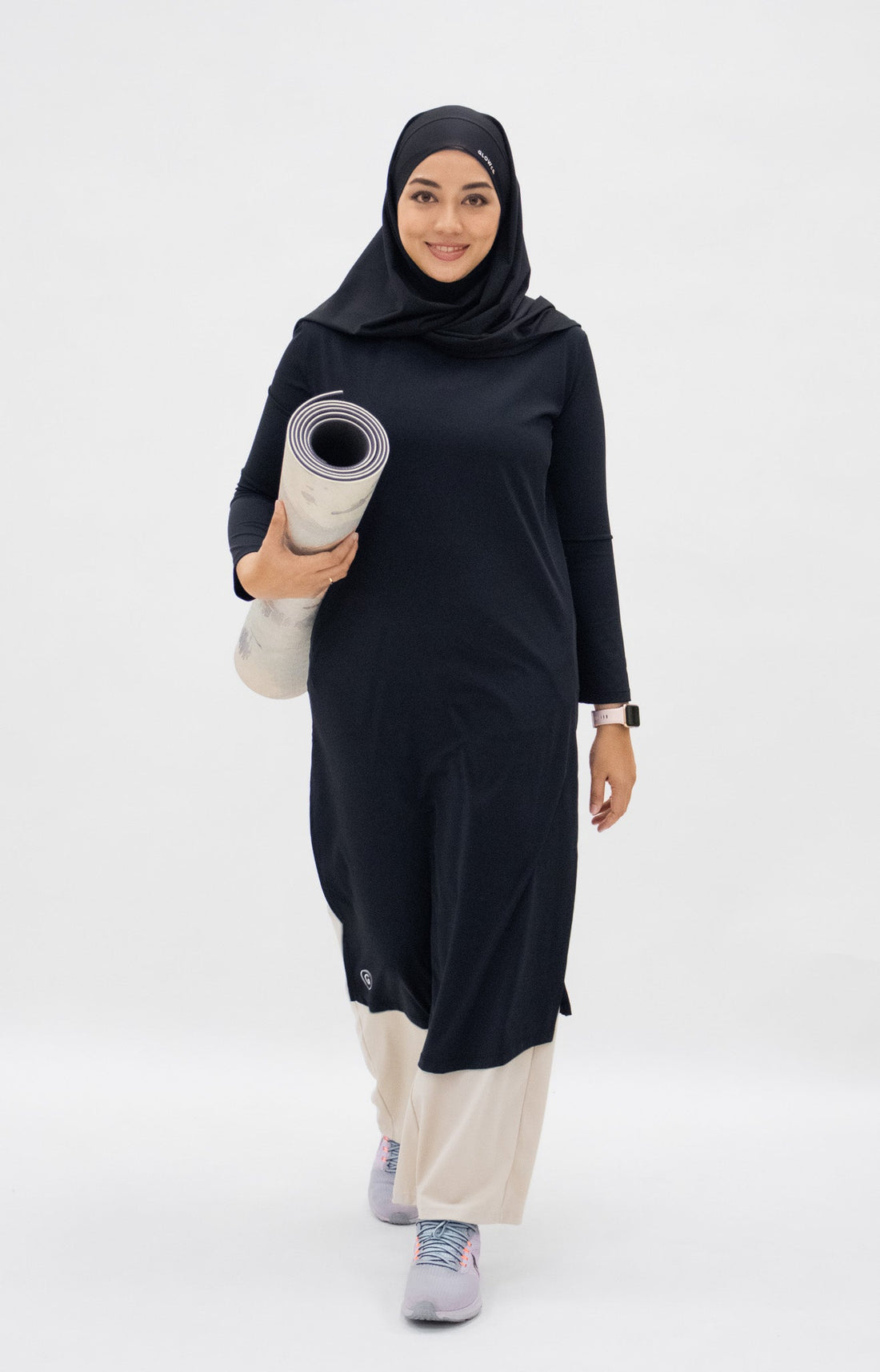Tops GLOWco Exclusive Ultra Light Active Long Tunic in Kohl
