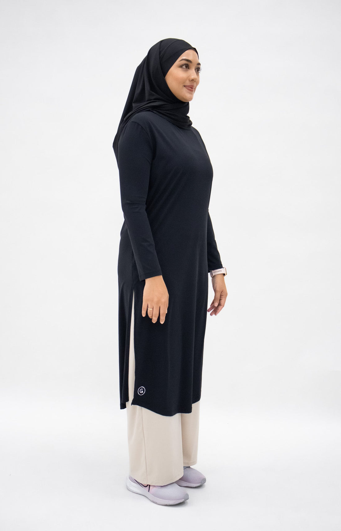 Tops GLOWco Exclusive Ultra Light Active Long Tunic in Kohl