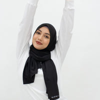 Sports Hijabs GLOWco Exclusive Wrap Shawl in Black