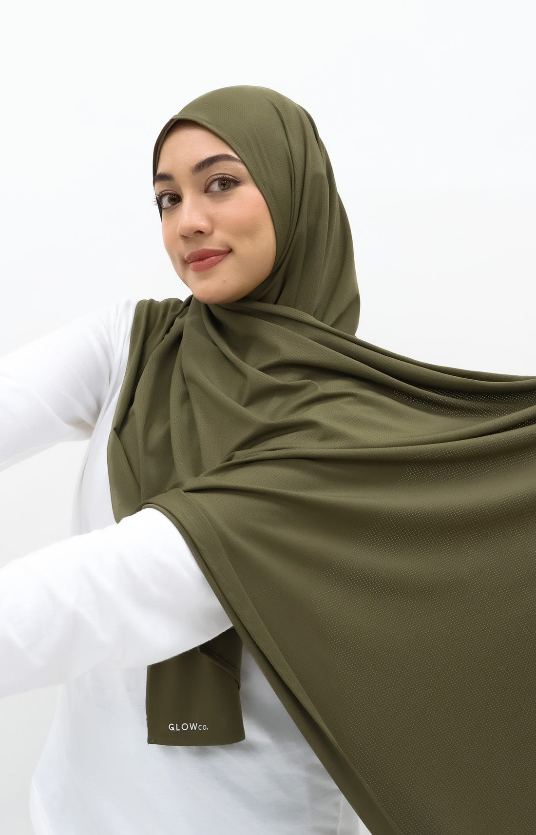 Sports Hijabs GLOWco Exclusive Wrap Shawl in Burnt Olive