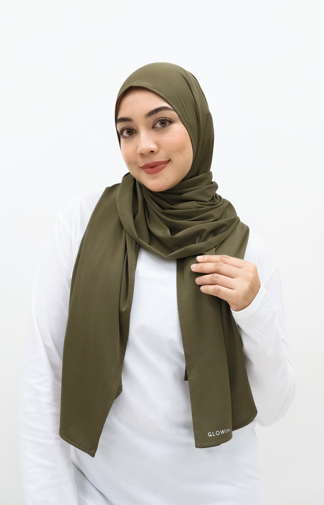 Sports Hijabs GLOWco Exclusive Wrap Shawl in Burnt Olive