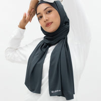 Sports Hijabs GLOWco Exclusive Wrap Shawl in Charcoal Grey