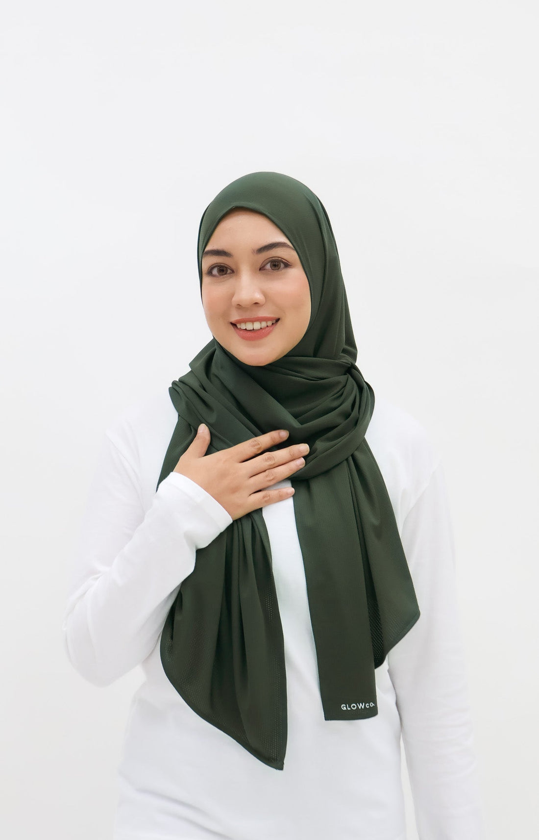 Sports Hijabs GLOWco Exclusive Wrap Shawl in Deep Forest