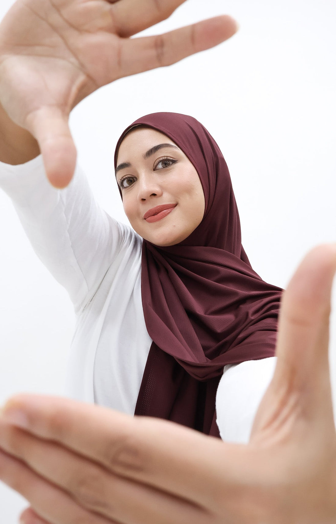 Sports Hijabs GLOWco Exclusive Wrap Shawl in Deep Red