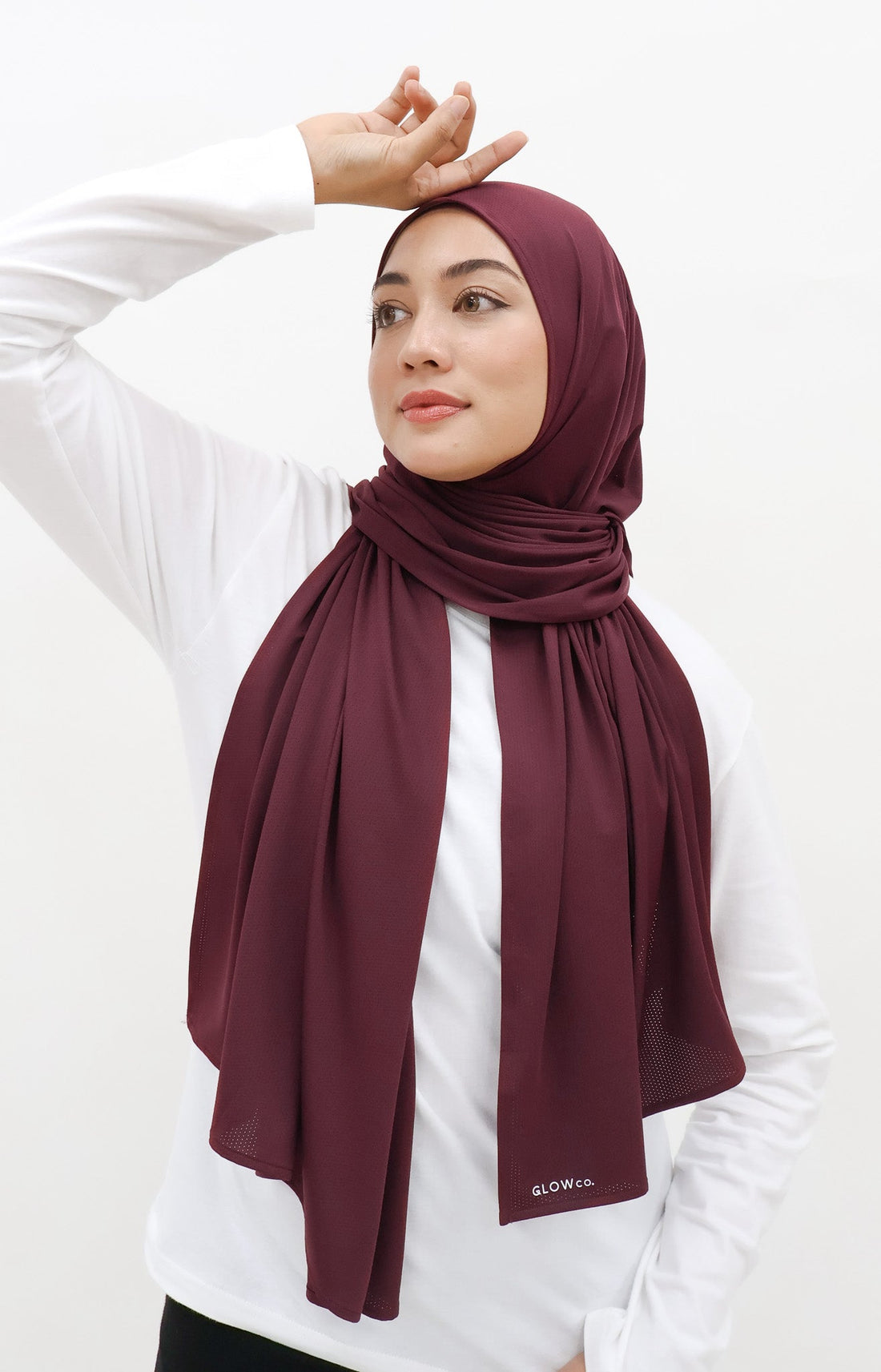 Sports Hijabs GLOWco Exclusive Wrap Shawl in Deep Red