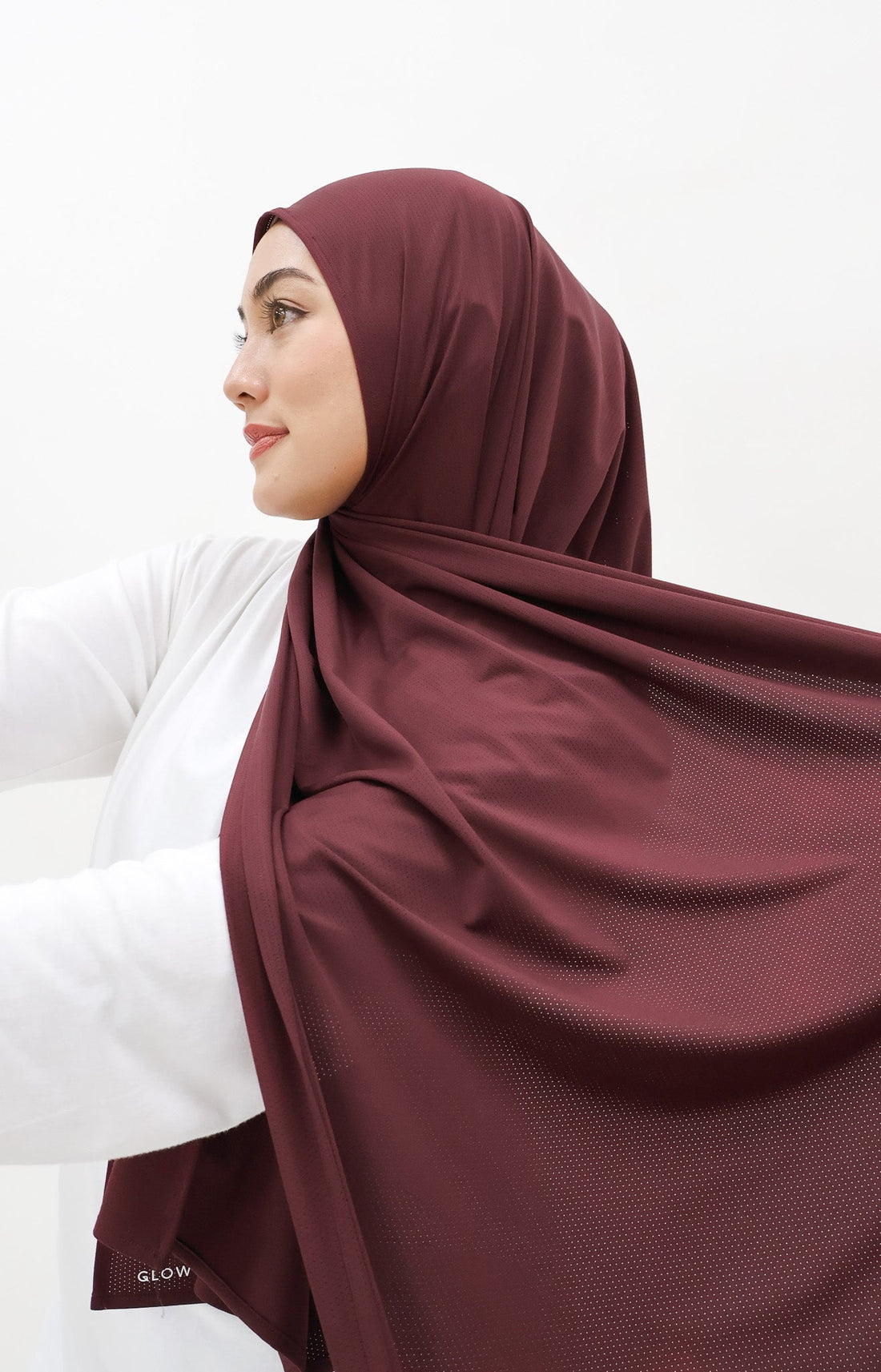 Sports Hijabs GLOWco Exclusive Wrap Shawl in Deep Red