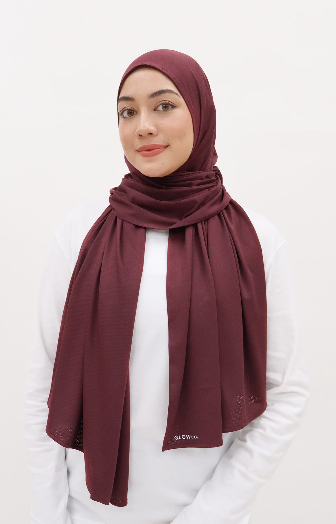Sports Hijabs GLOWco Exclusive Wrap Shawl in Deep Red