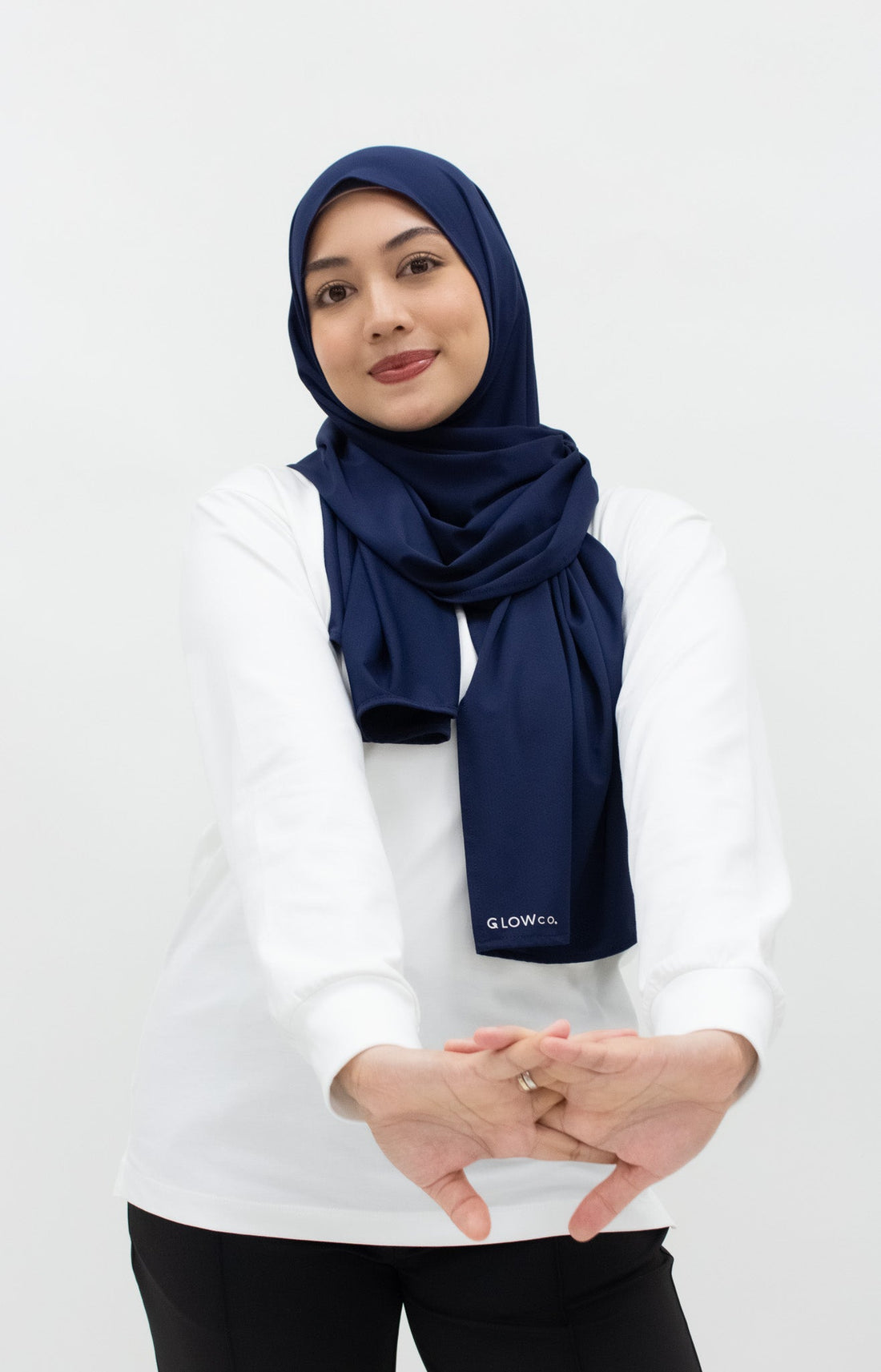 Sports Hijabs GLOWco Exclusive Wrap Shawl in Midnight Blue