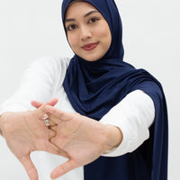 Sports Hijabs GLOWco Exclusive Wrap Shawl in Midnight Blue