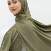 Sports Hijabs GLOWco Exclusive Wrap Shawl in Pale Olive