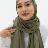 Sports Hijabs GLOWco Exclusive Wrap Shawl in Pale Olive