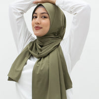 Sports Hijabs GLOWco Exclusive Wrap Shawl in Pale Olive