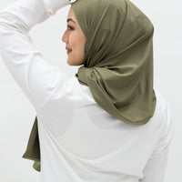 Sports Hijabs GLOWco Exclusive Wrap Shawl in Pale Olive