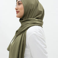 Sports Hijabs GLOWco Exclusive Wrap Shawl in Pale Olive