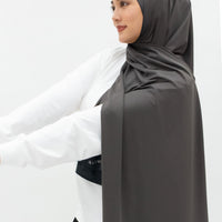 Sports Hijabs GLOWco Exclusive Wrap Shawl in Smoke Grey