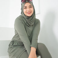 GLOWco Seaside Layered Swimwear in Sage Green