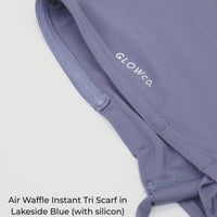 Air Waffle Instant Tri Scarf (With Inner) in Lakeside Blue