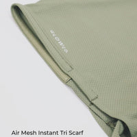Air Mesh Instant Tri Scarf (With Inner) in Basil Green