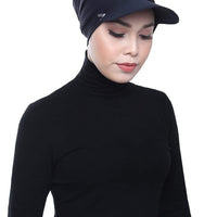 Sports Hijabs Adlina Anis Aqua Sol Turban Cap in Black