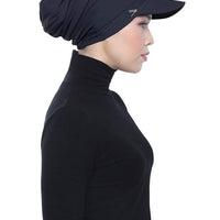 Sports Hijabs Adlina Anis Aqua Sol Turban Cap in Black
