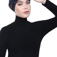 Sports Hijabs Adlina Anis Aqua Sol Turban Cap in Black
