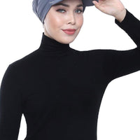 Aqua Sol Turban Cap in Grey