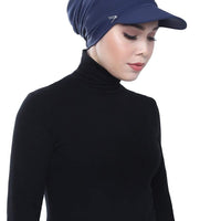 Aqua Sol Turban Cap in Navy