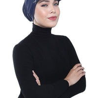 Sports Hijabs Adlina Anis Aqua Sol Turban Cap in Navy