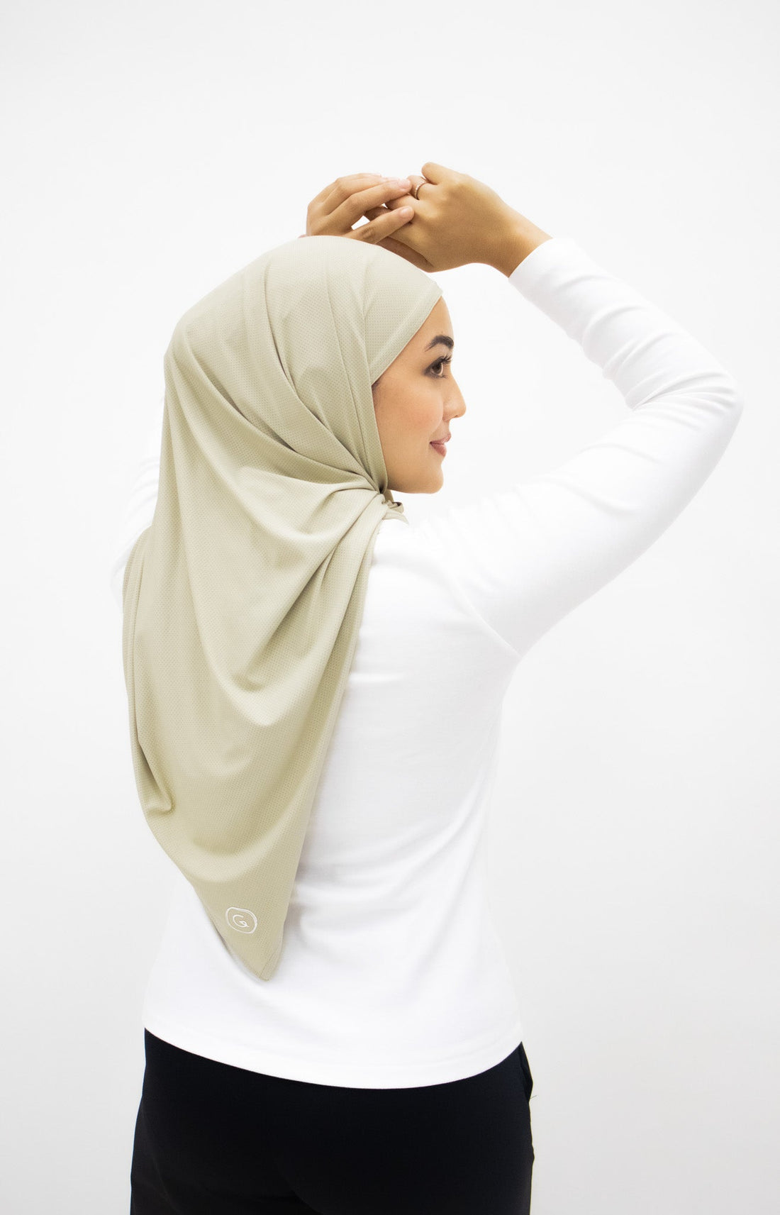Sports Hijabs GLOWco Exclusive Air Mesh Instant Tri Scarf (With Inner)