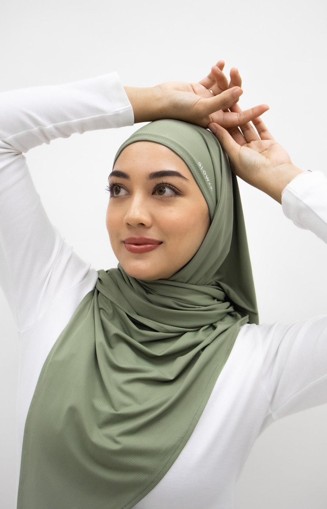 Sports Hijabs GLOWco Exclusive Air Mesh Instant Tri Scarf (With Inner)
