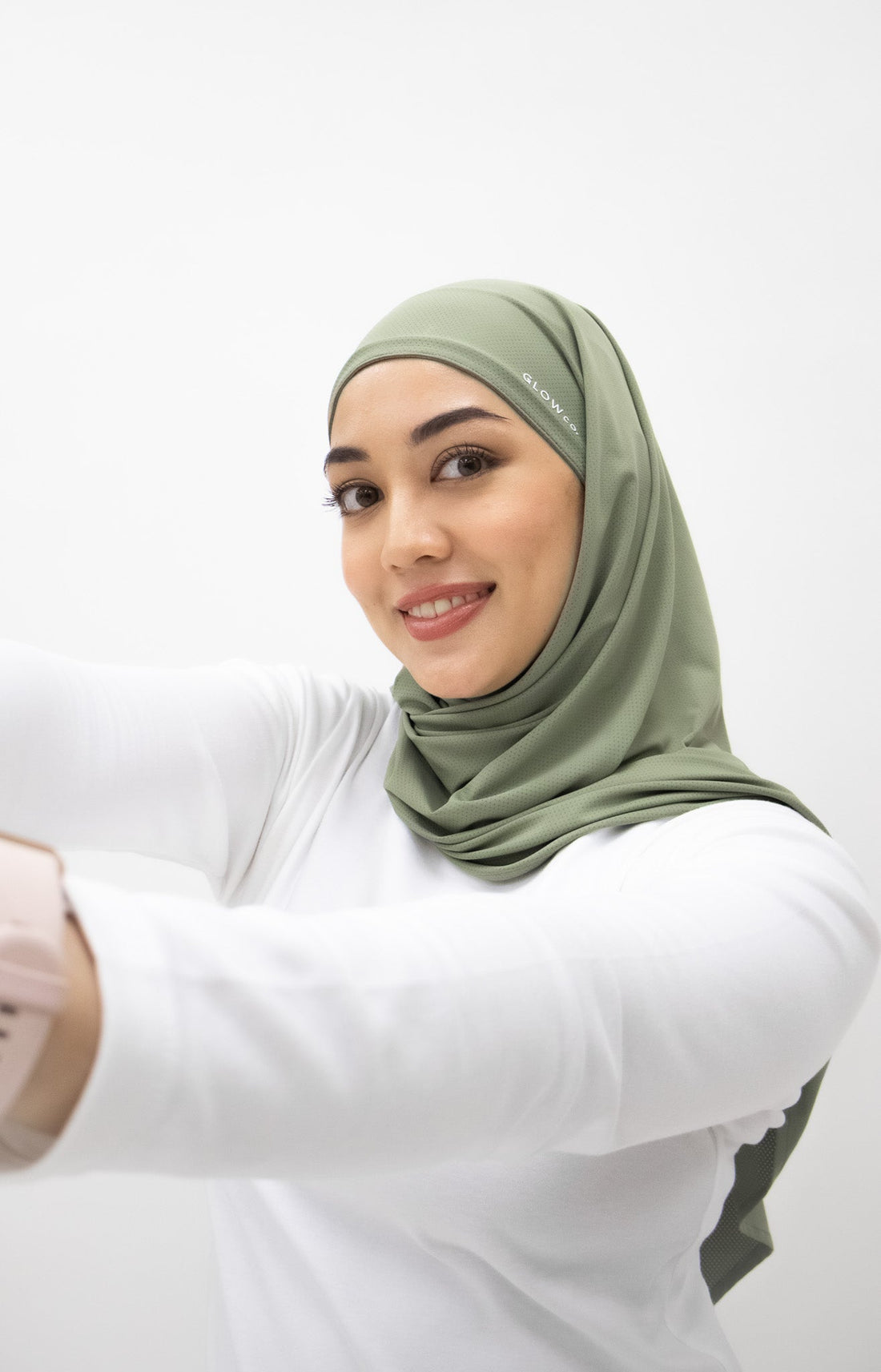 Sports Hijabs GLOWco Exclusive Air Mesh Instant Tri Scarf (With Inner)
