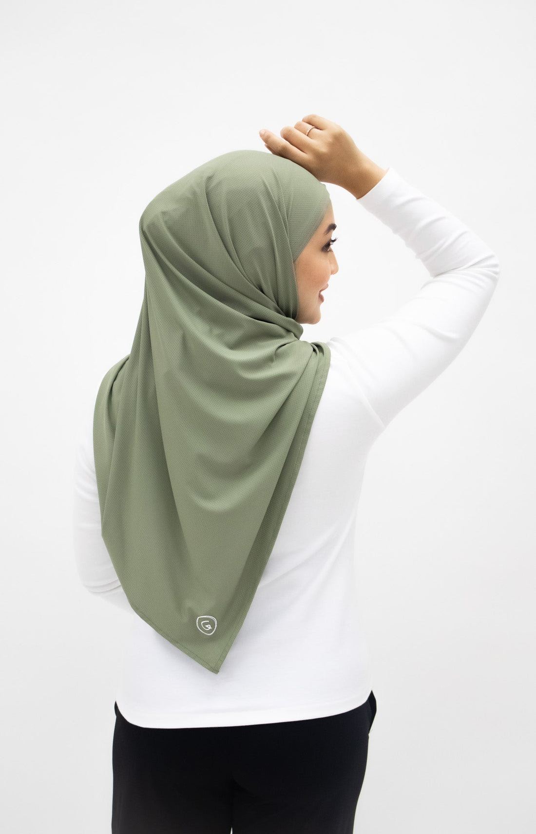 Sports Hijabs GLOWco Exclusive Air Mesh Instant Tri Scarf (With Inner)