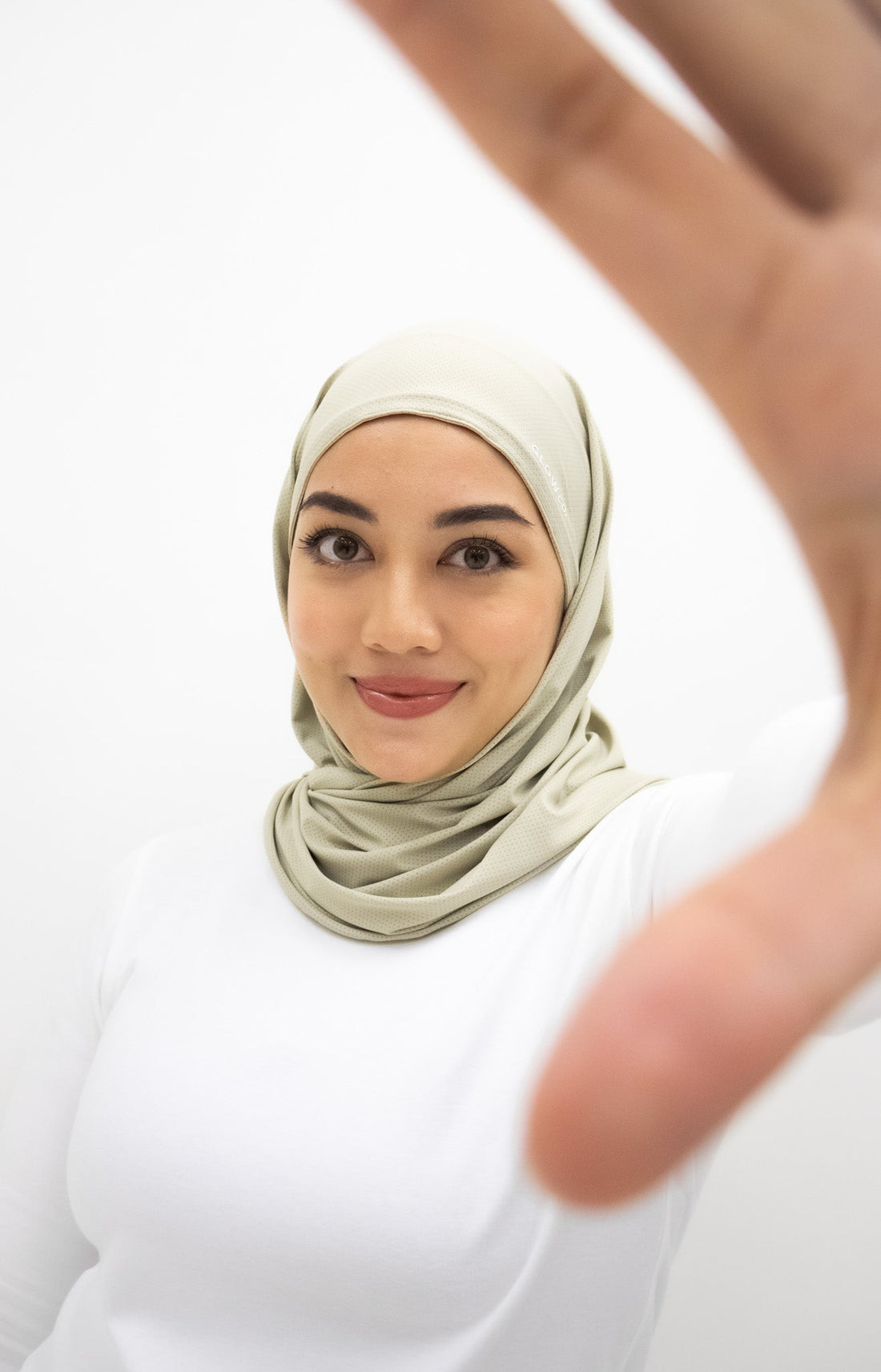 Sports Hijabs GLOWco Exclusive Air Mesh Instant Tri Scarf (With Inner)
