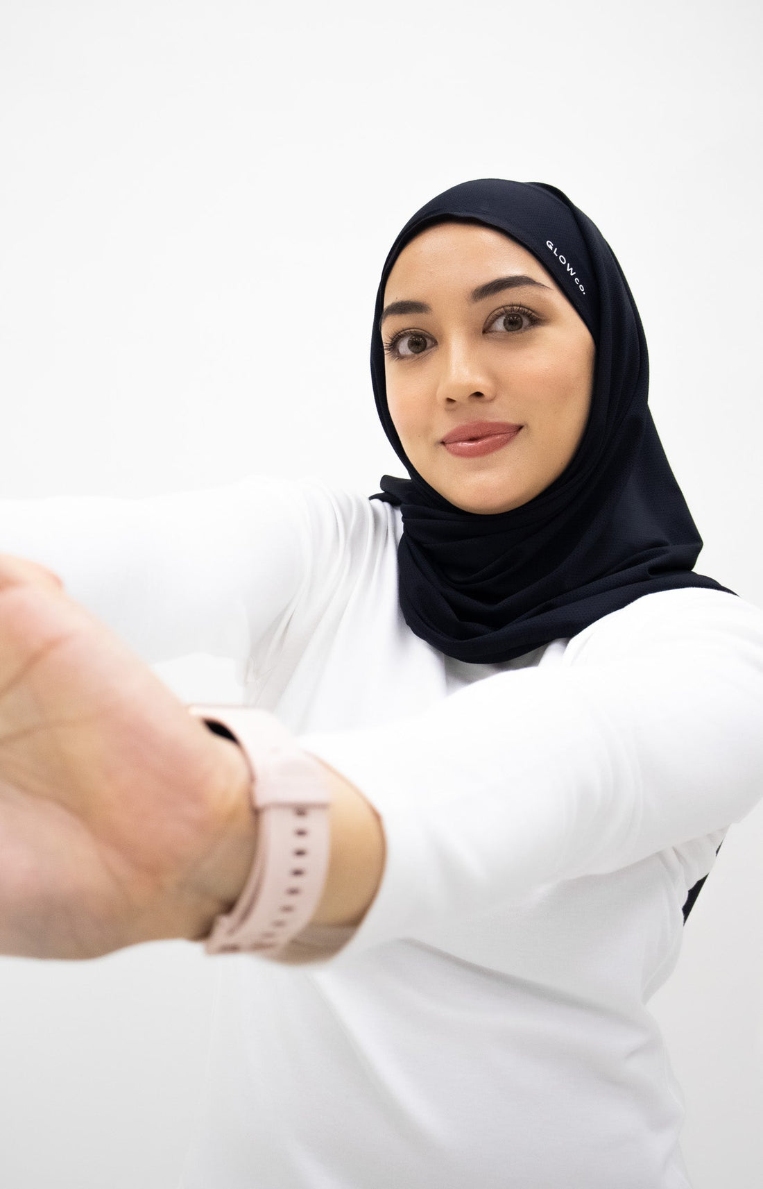 Sports Hijabs GLOWco Exclusive Air Mesh Instant Tri Scarf (With Inner)
