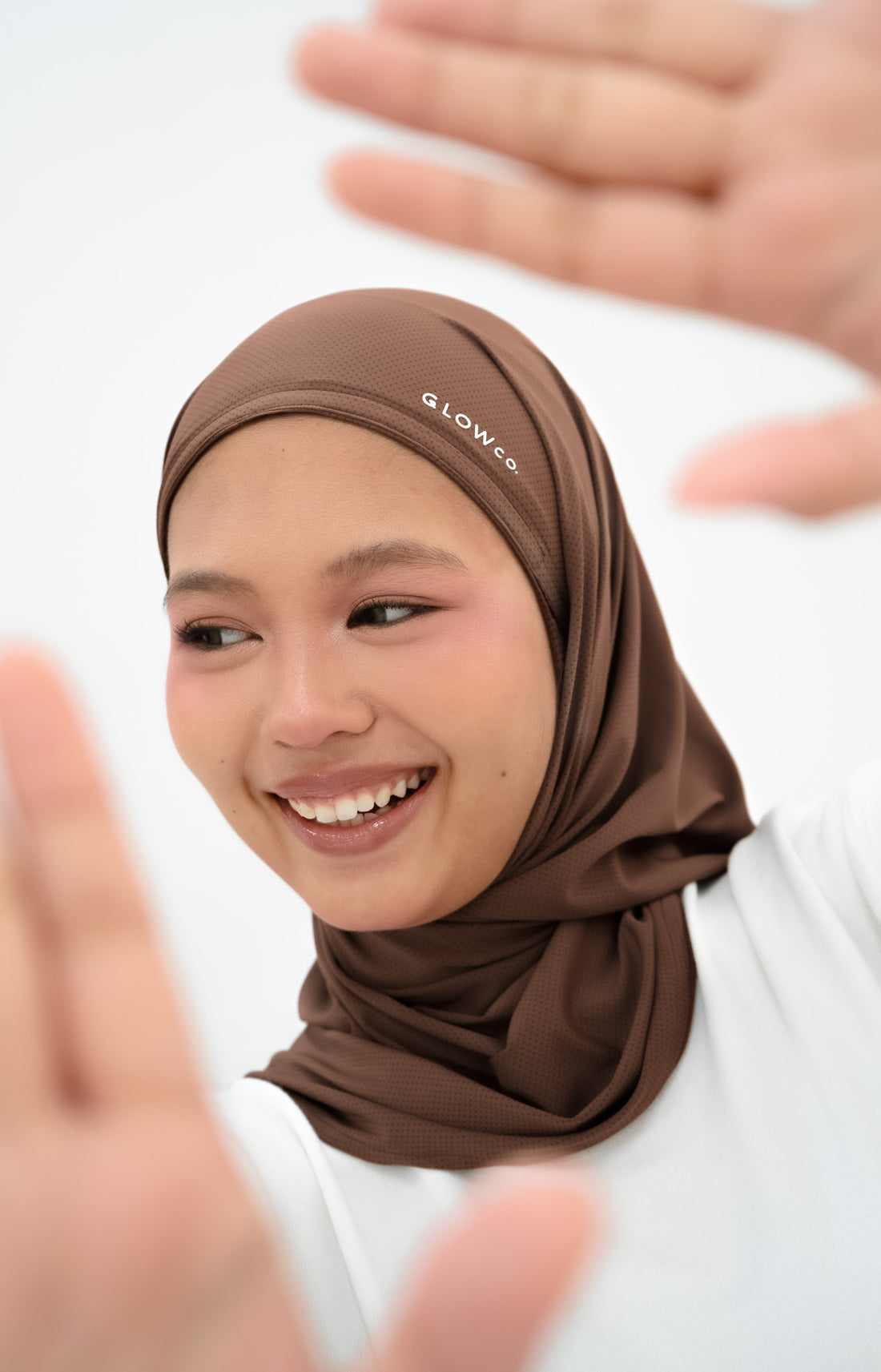 Sports Hijabs GLOWco Exclusive Air Mesh Instant Tri Scarf (With Inner)