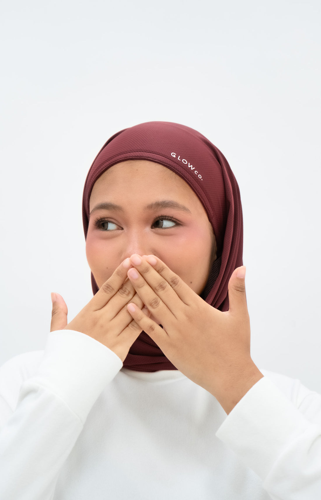 Sports Hijabs GLOWco Exclusive Air Mesh Instant Tri Scarf (With Inner)