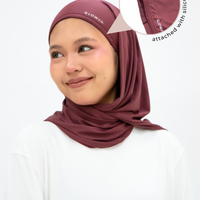 Sports Hijabs GLOWco Exclusive Air Mesh Instant Tri Scarf (With Inner)