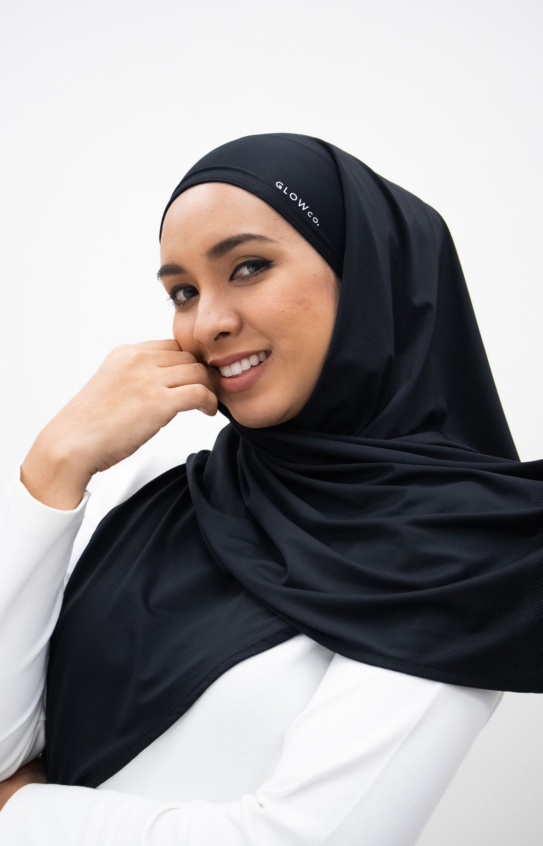 Sports Hijabs GLOWco Exclusive Air Waffle Instant Tri Scarf (With Inner)