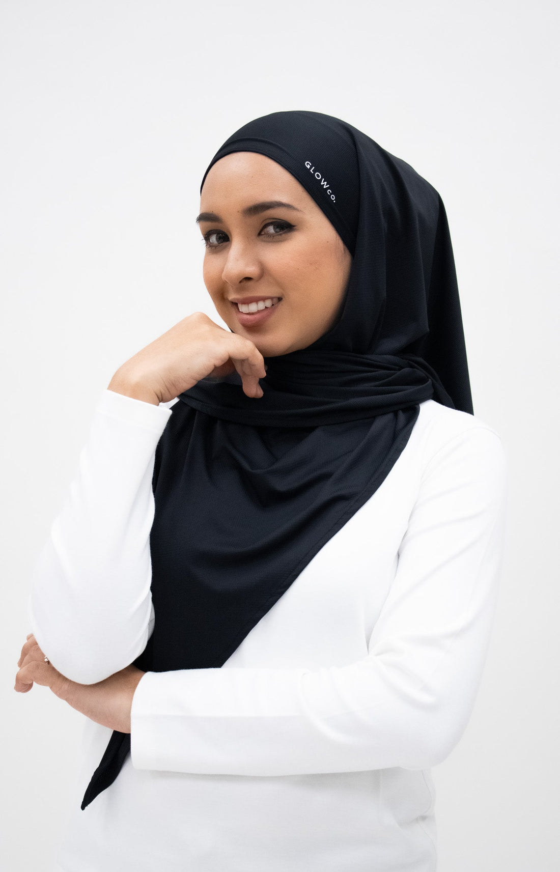 Sports Hijabs GLOWco Exclusive Air Waffle Instant Tri Scarf (With Inner)