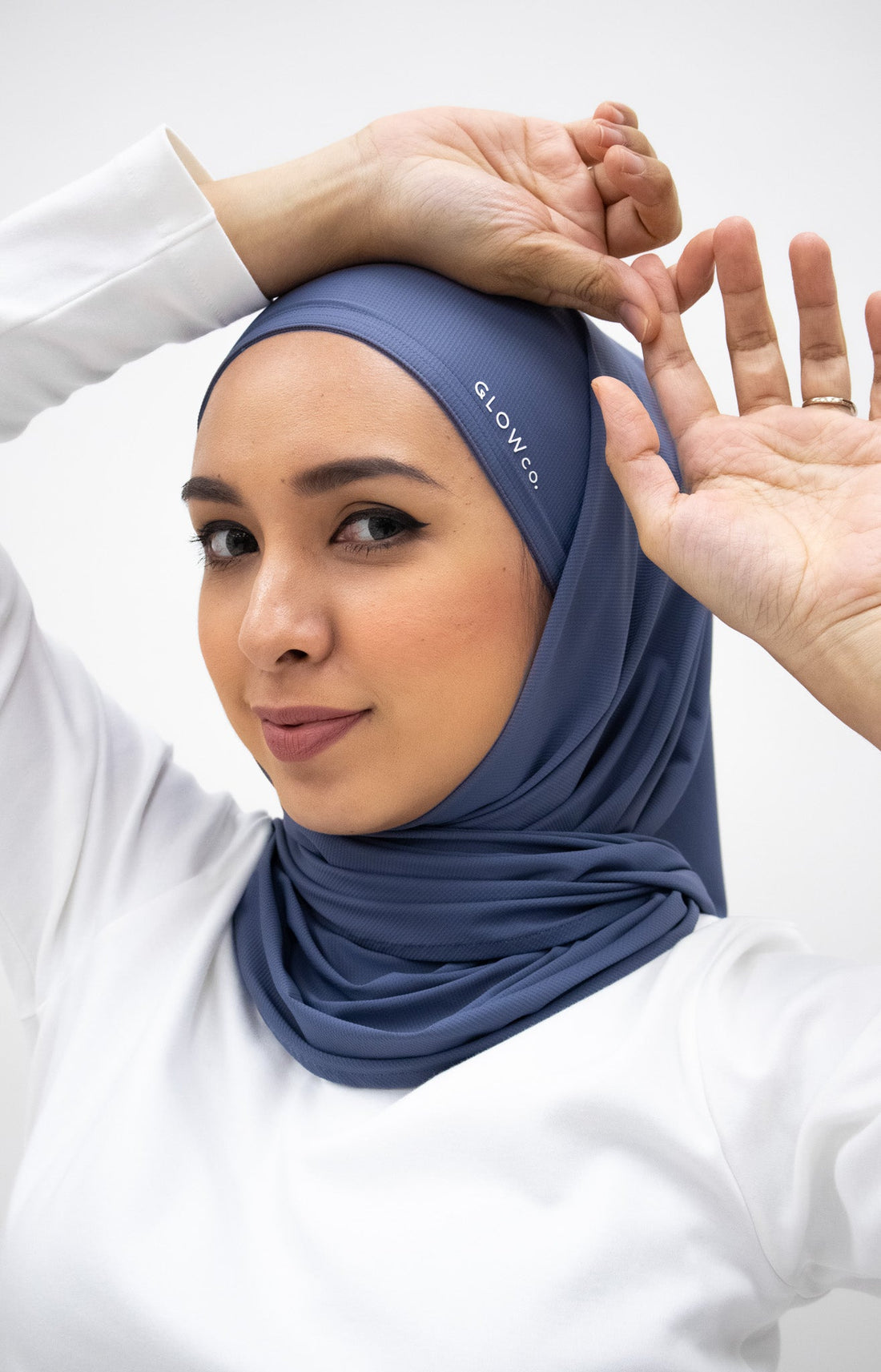 Sports Hijabs GLOWco Exclusive Air Waffle Instant Tri Scarf (With Inner)