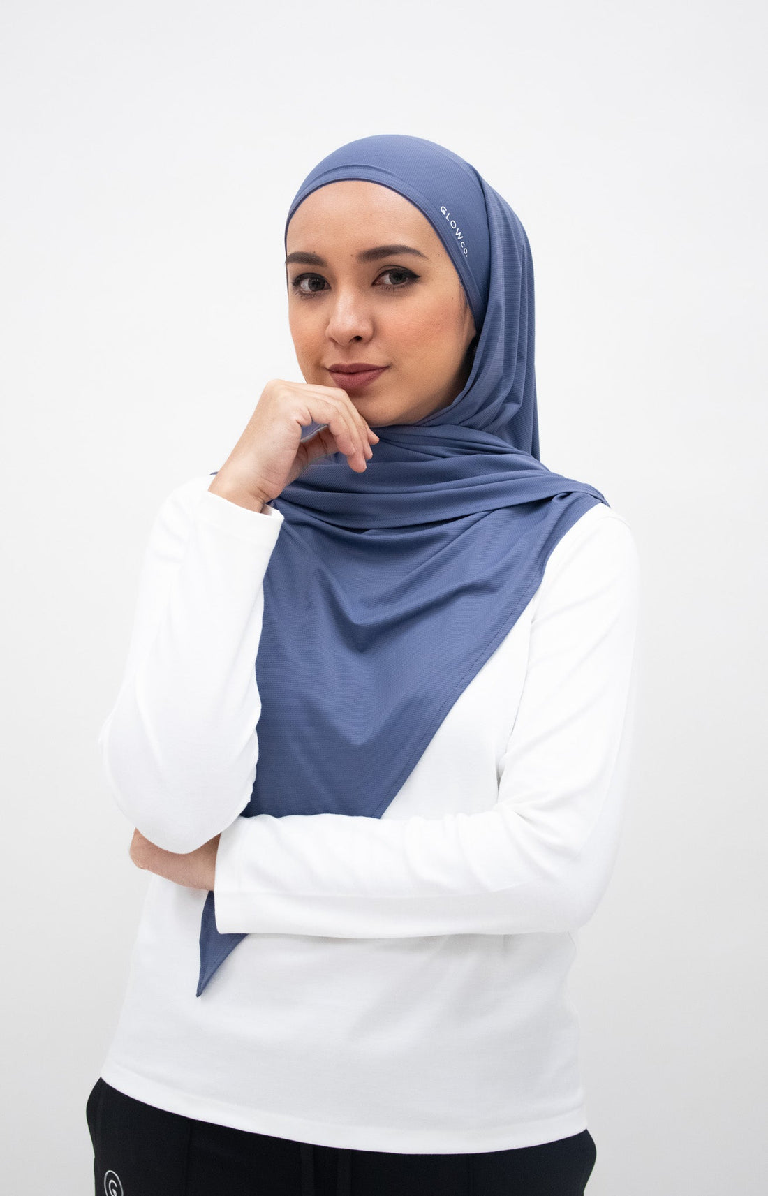 Sports Hijabs GLOWco Exclusive Air Waffle Instant Tri Scarf (With Inner)