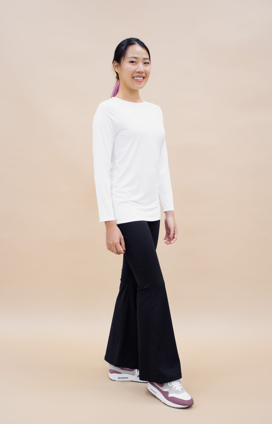 Innerwear GLOWco Exclusive AirLite InnerGlow Crew Neck Top in White