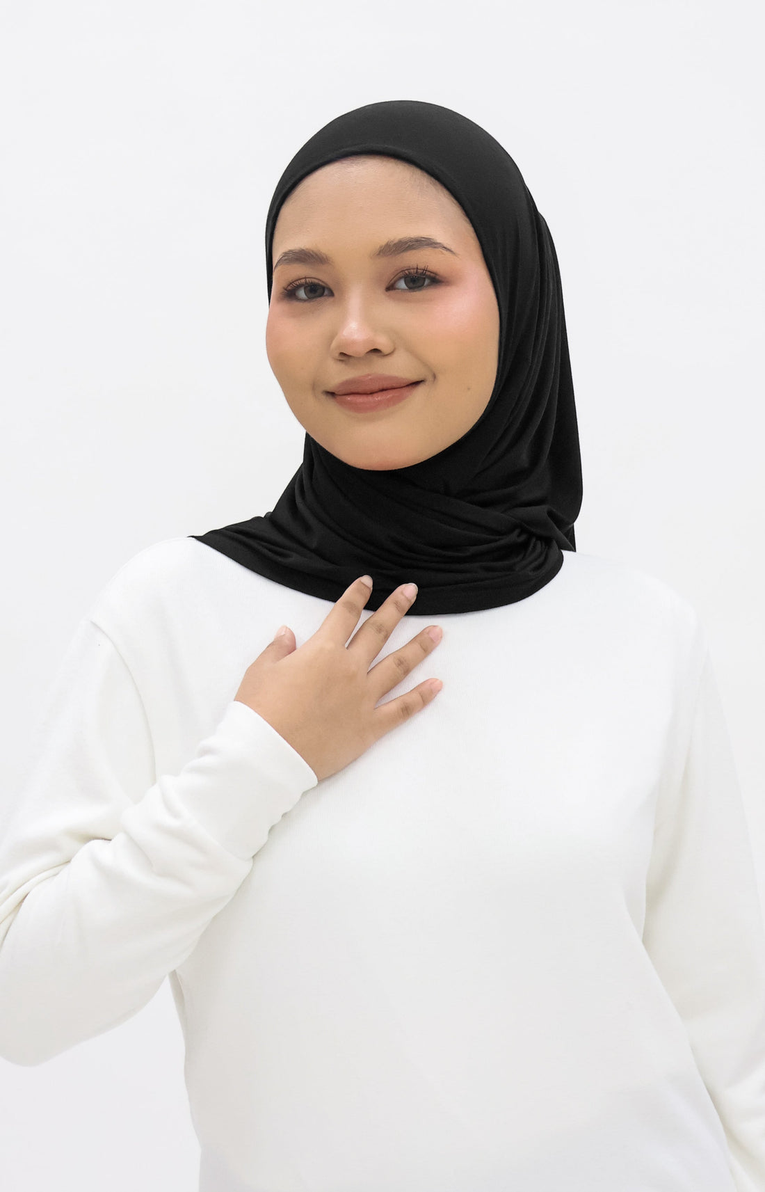 Everyday Hijabs GLOWco Exclusive Bamboo Butterfly Tri Scarf in Black