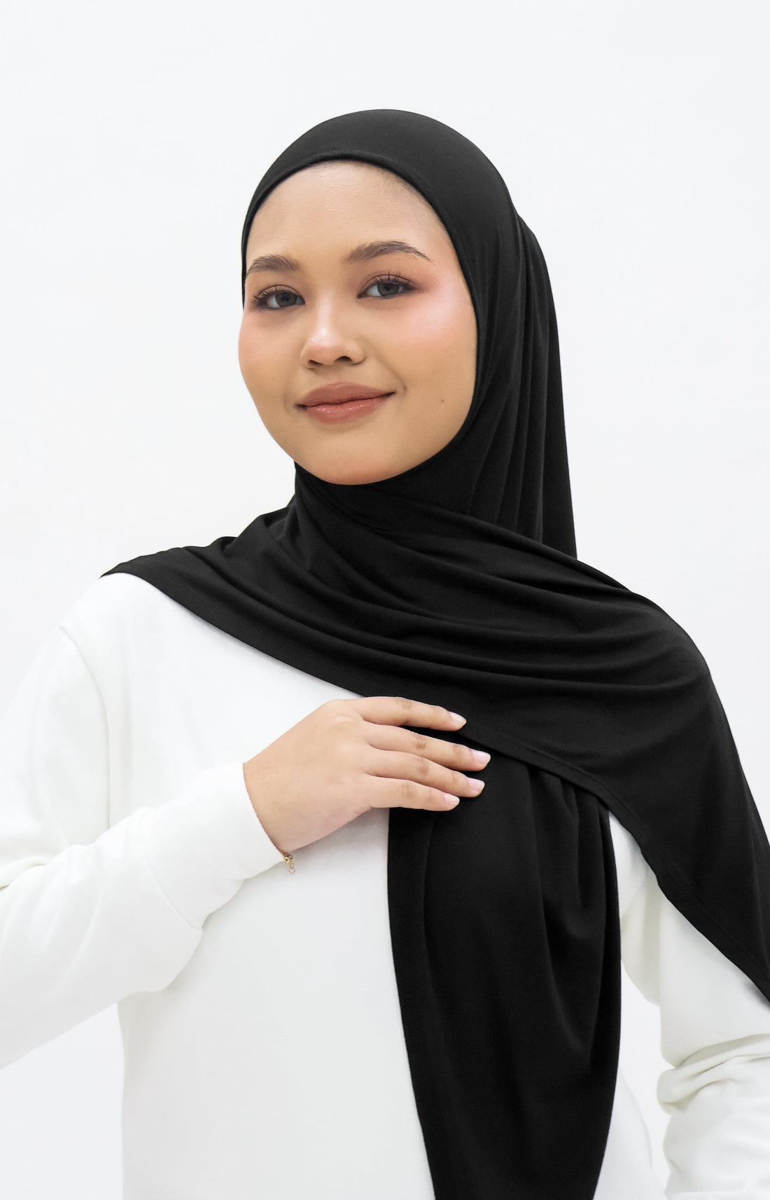 Everyday Hijabs GLOWco Exclusive Bamboo Butterfly Tri Scarf in Black