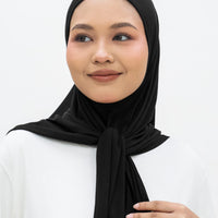 Everyday Hijabs GLOWco Exclusive Bamboo Butterfly Tri Scarf in Black