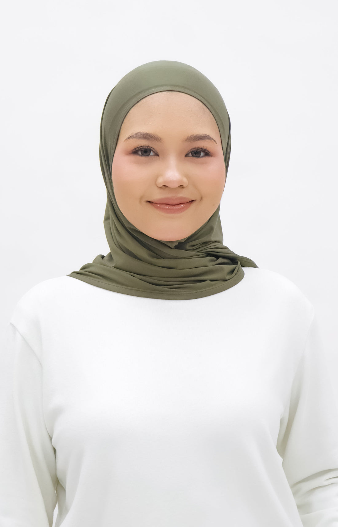 Everyday Hijabs GLOWco Exclusive Bamboo Butterfly Tri Scarf in Olive