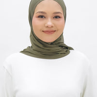 Everyday Hijabs GLOWco Exclusive Bamboo Butterfly Tri Scarf in Olive