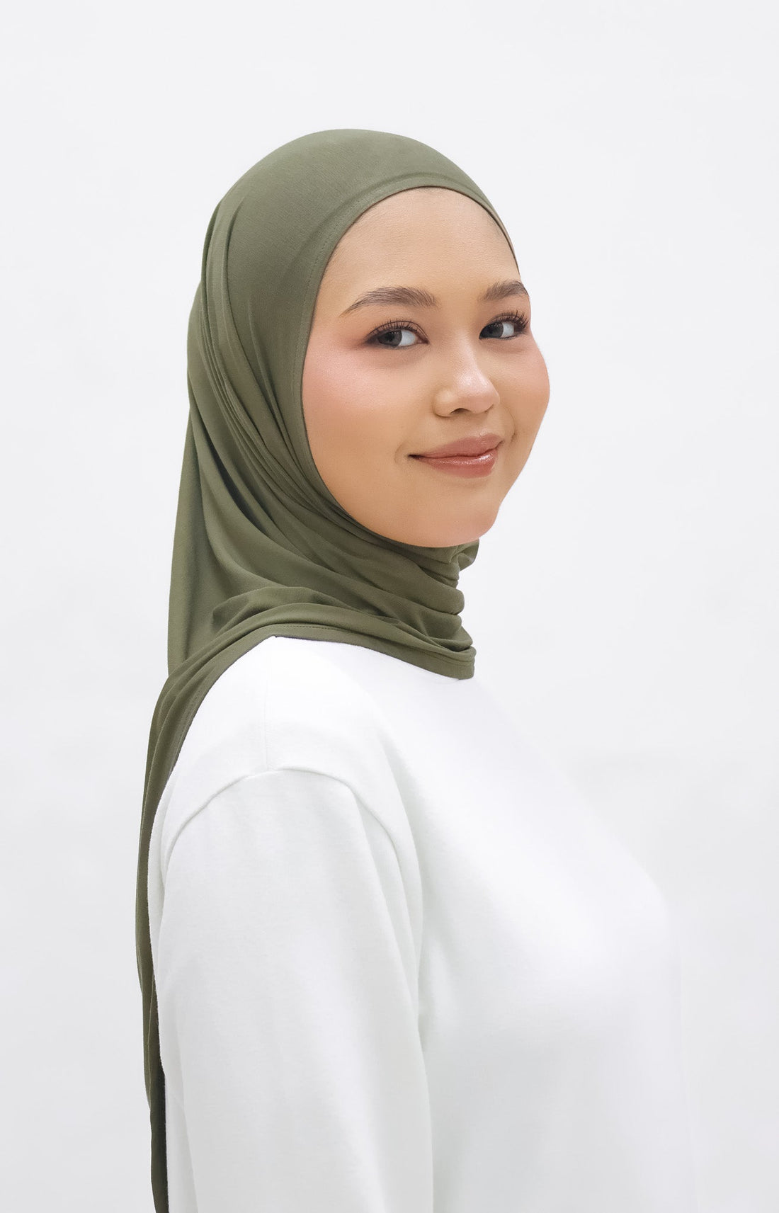 Everyday Hijabs GLOWco Exclusive Bamboo Butterfly Tri Scarf in Olive